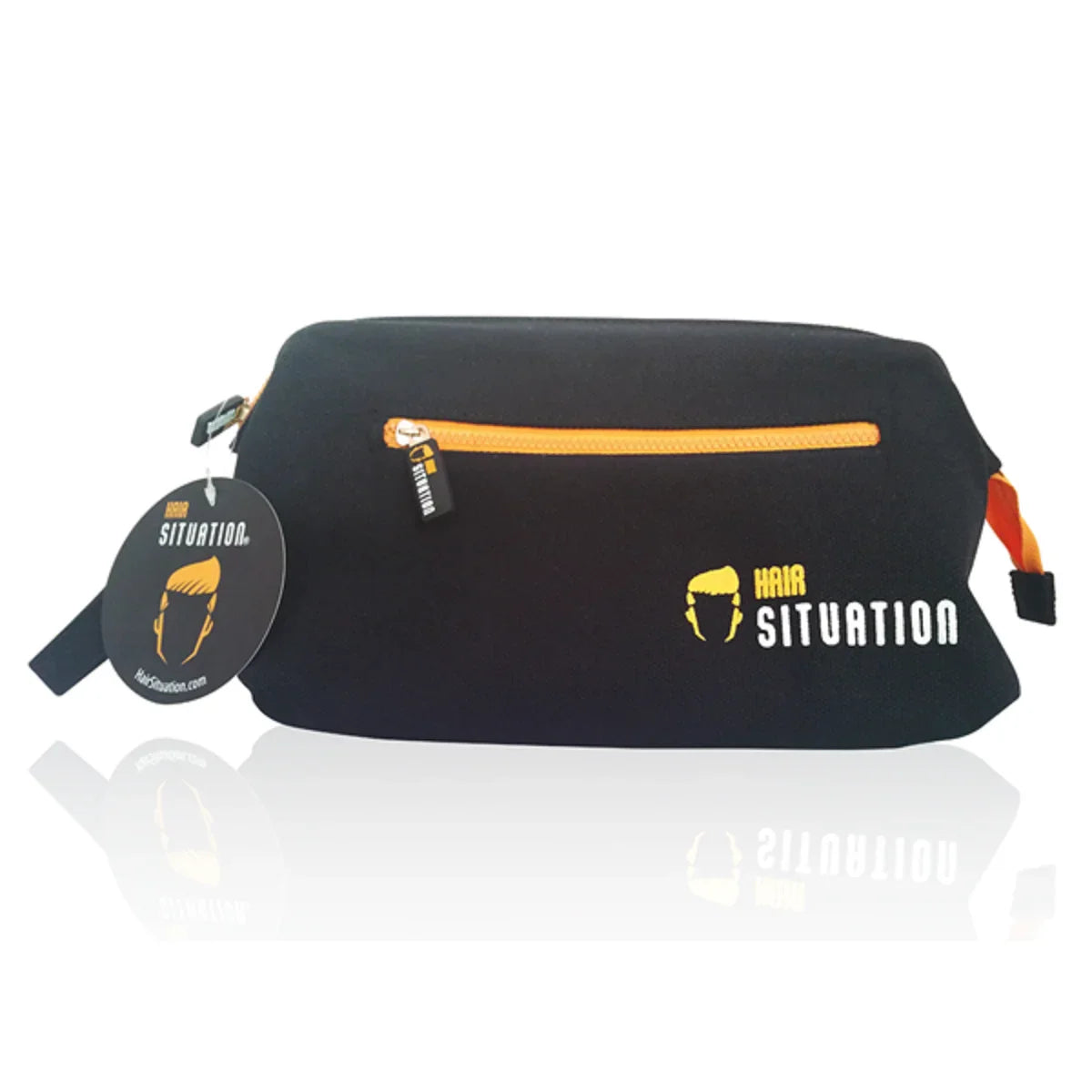 Black grooming toiletry bag