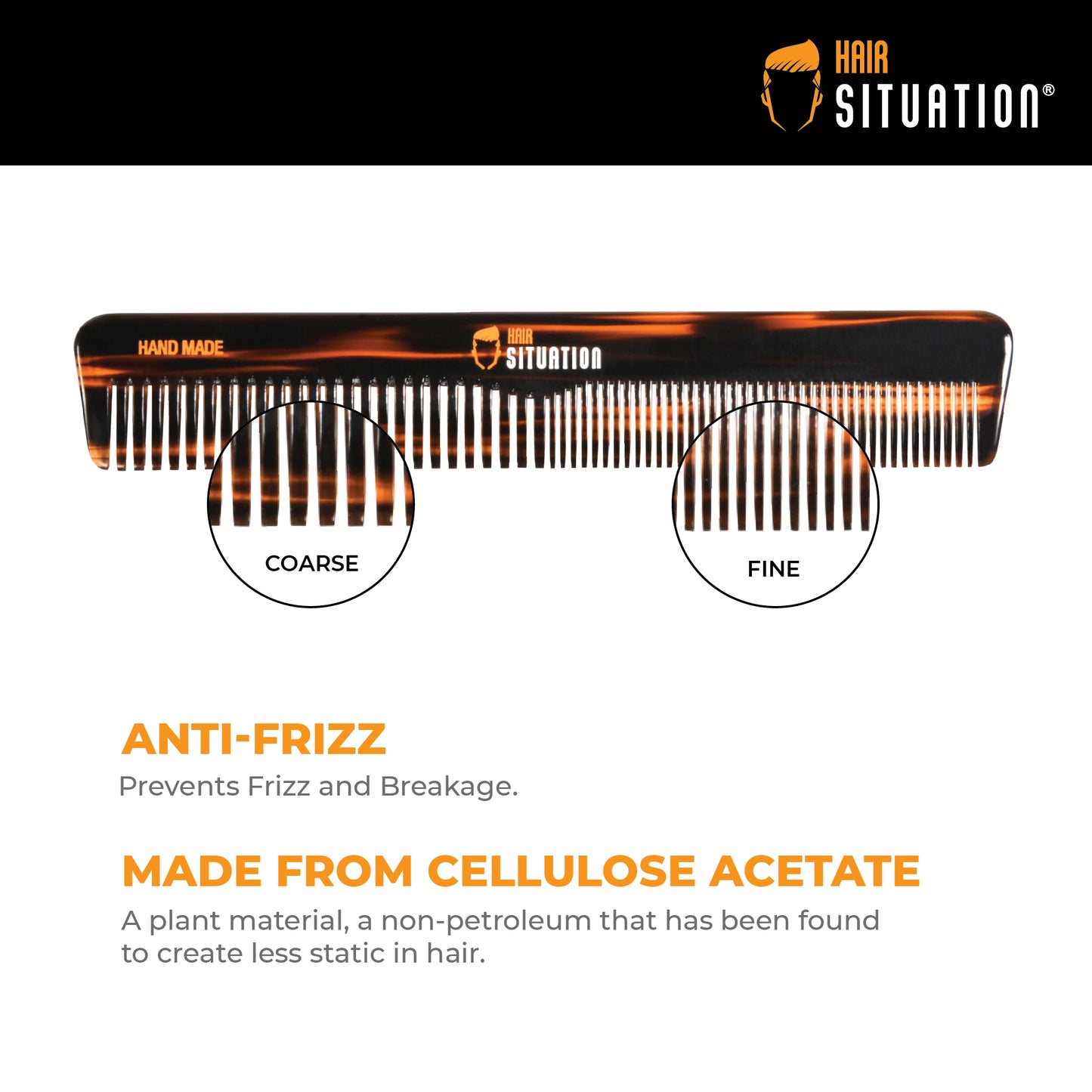 Handmade Hair Comb for Men | Full Size | Hair Situation