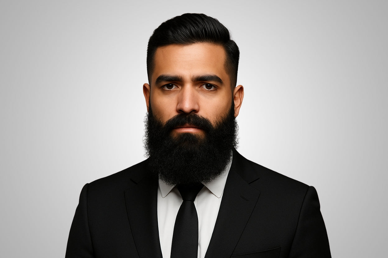Hair Situation men's grooming brand beard care collection showing natural beard balm for confident modern men