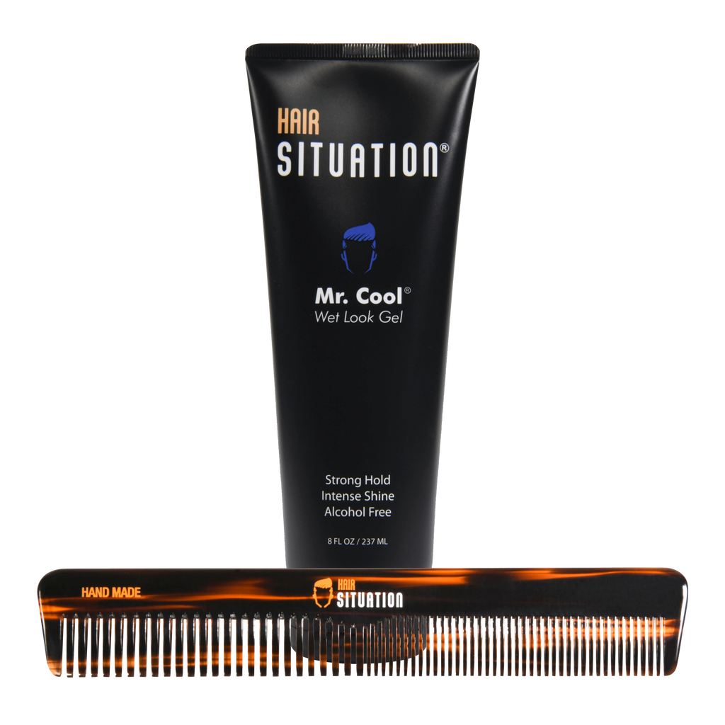 Mr. Cool Wet Look Gel and Full Size Comb HS