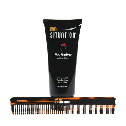 mr. active styling glue and large size comb