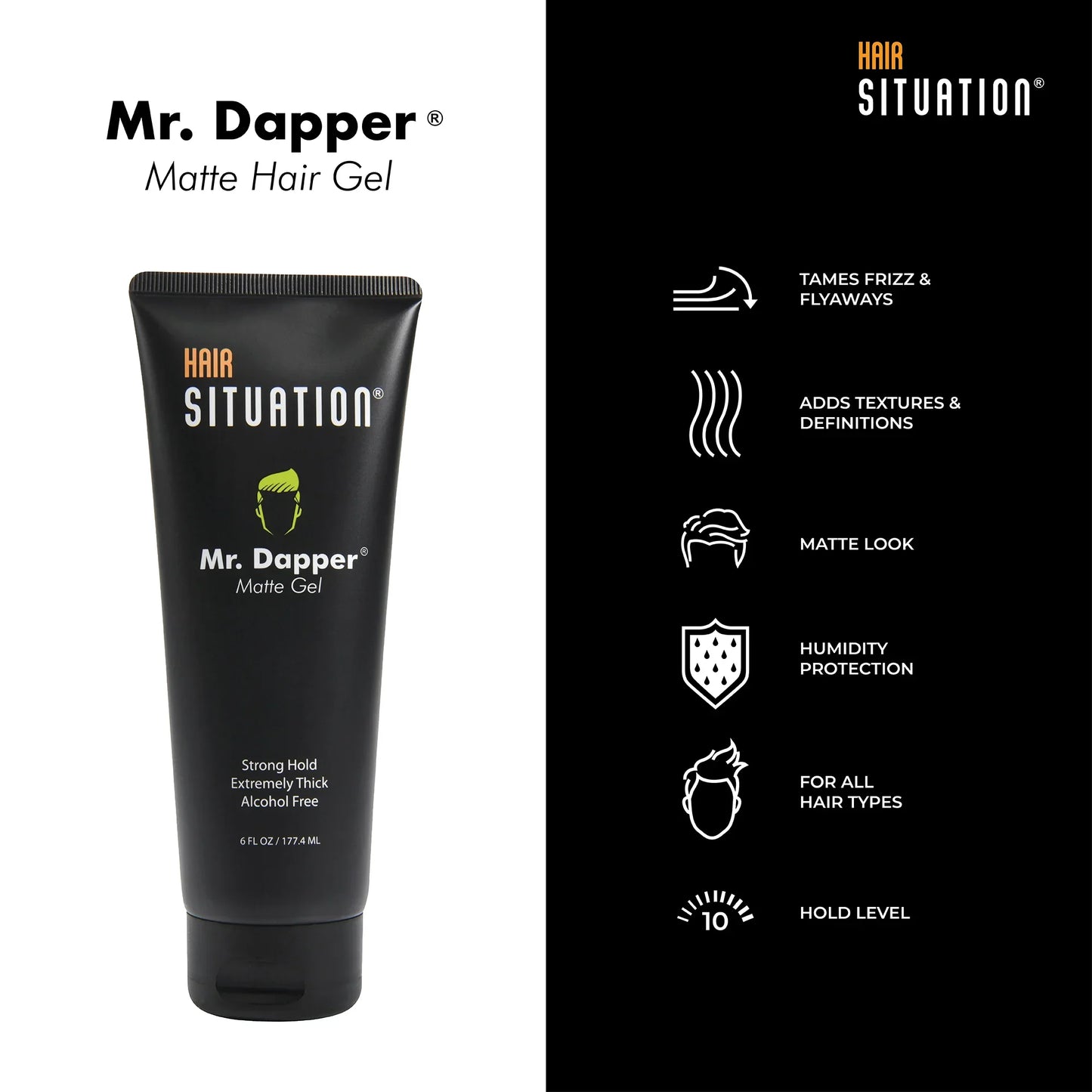Mr. Dapper Matte Hair Gel tube for men