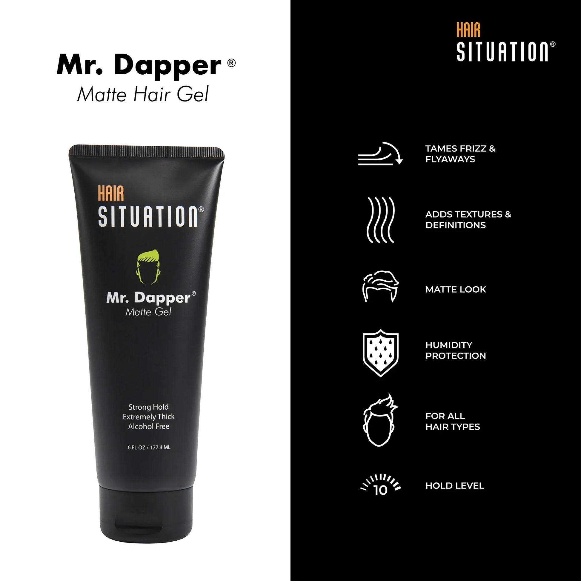 Mr. Dapper Matte Hair Gel tube for men