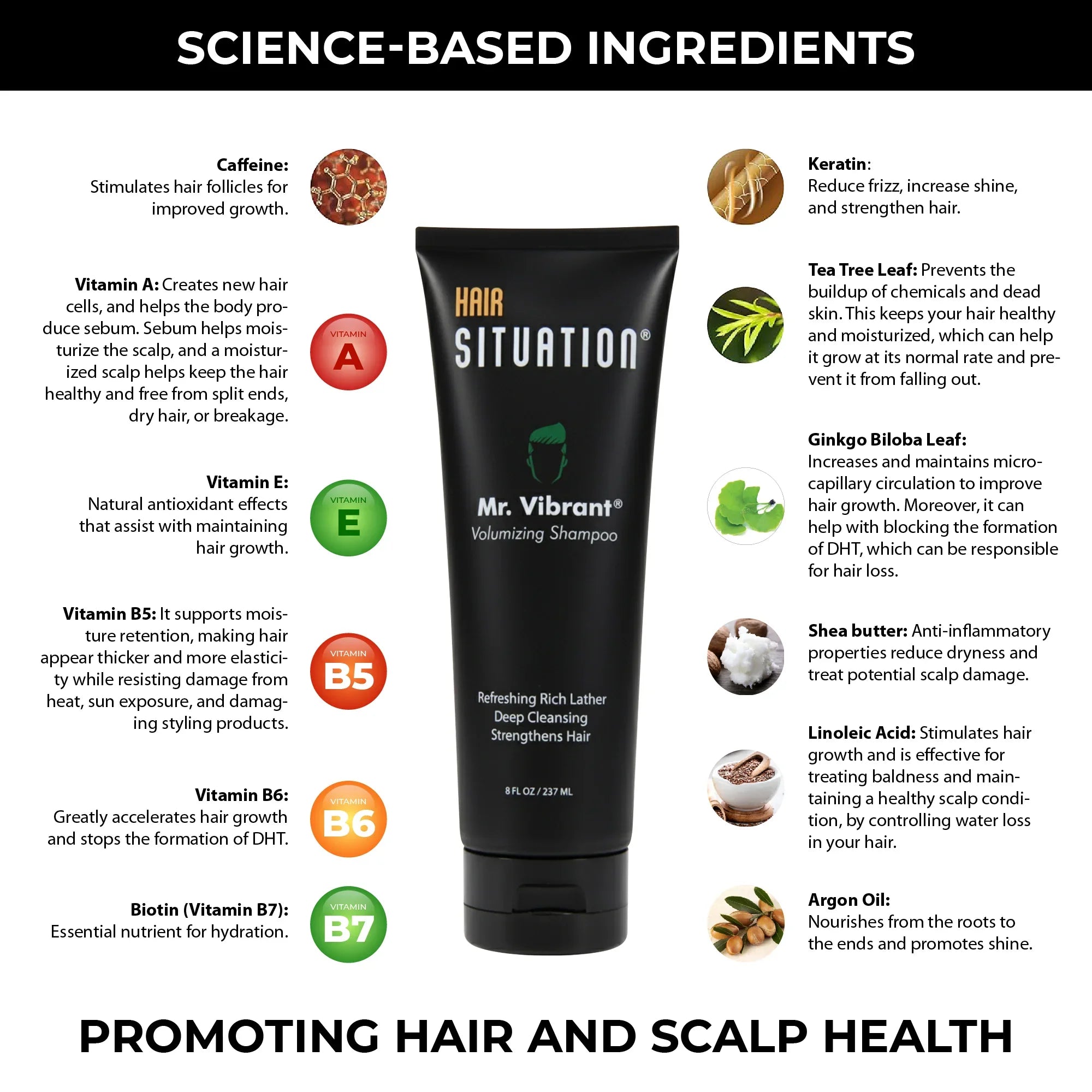 Hair Situation volumizing shampoo and beard balm combo - Mr. Vibrant shampoo and Mr. Confident beard balm bundle