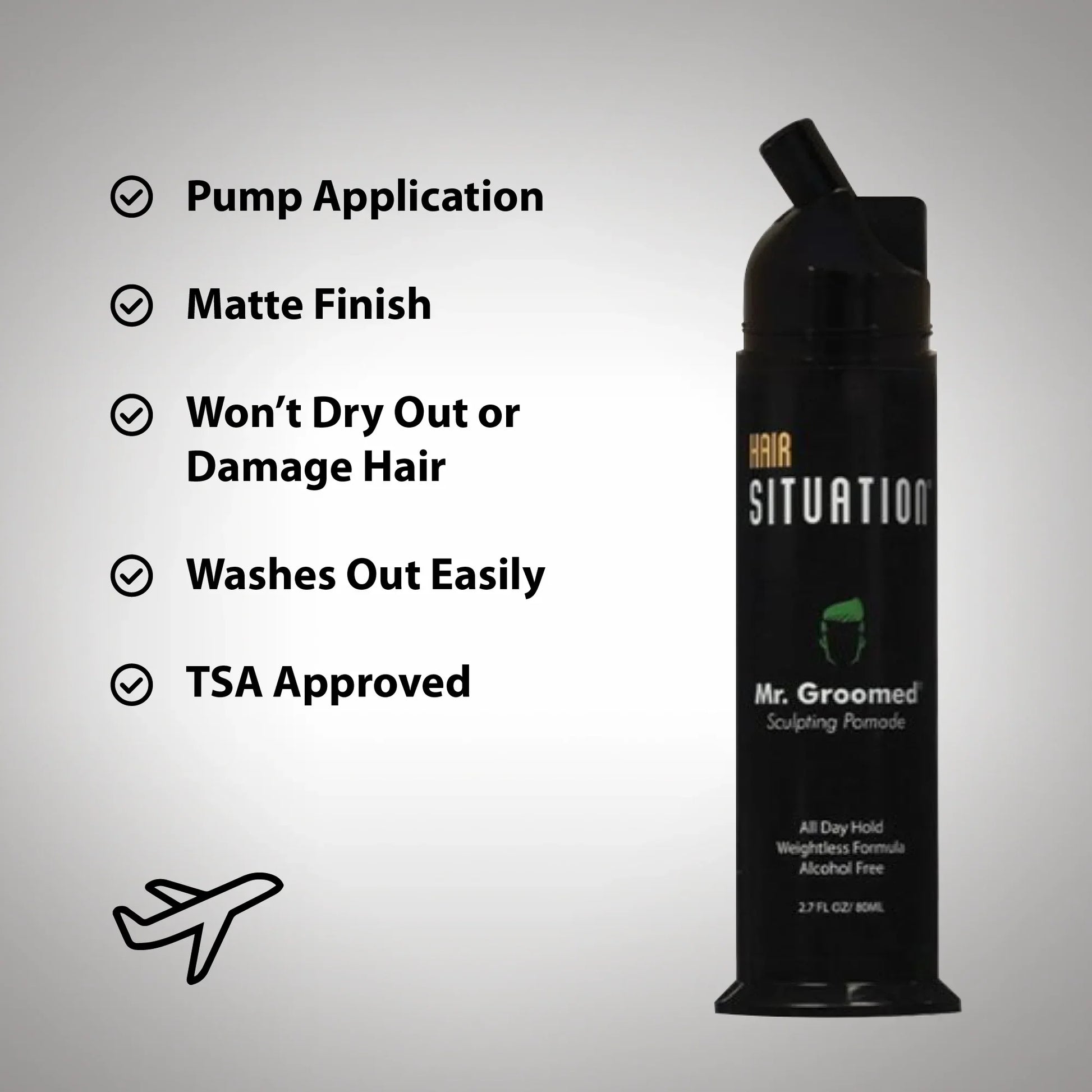 Mr. Groomed sculpting pomade with pump bottle