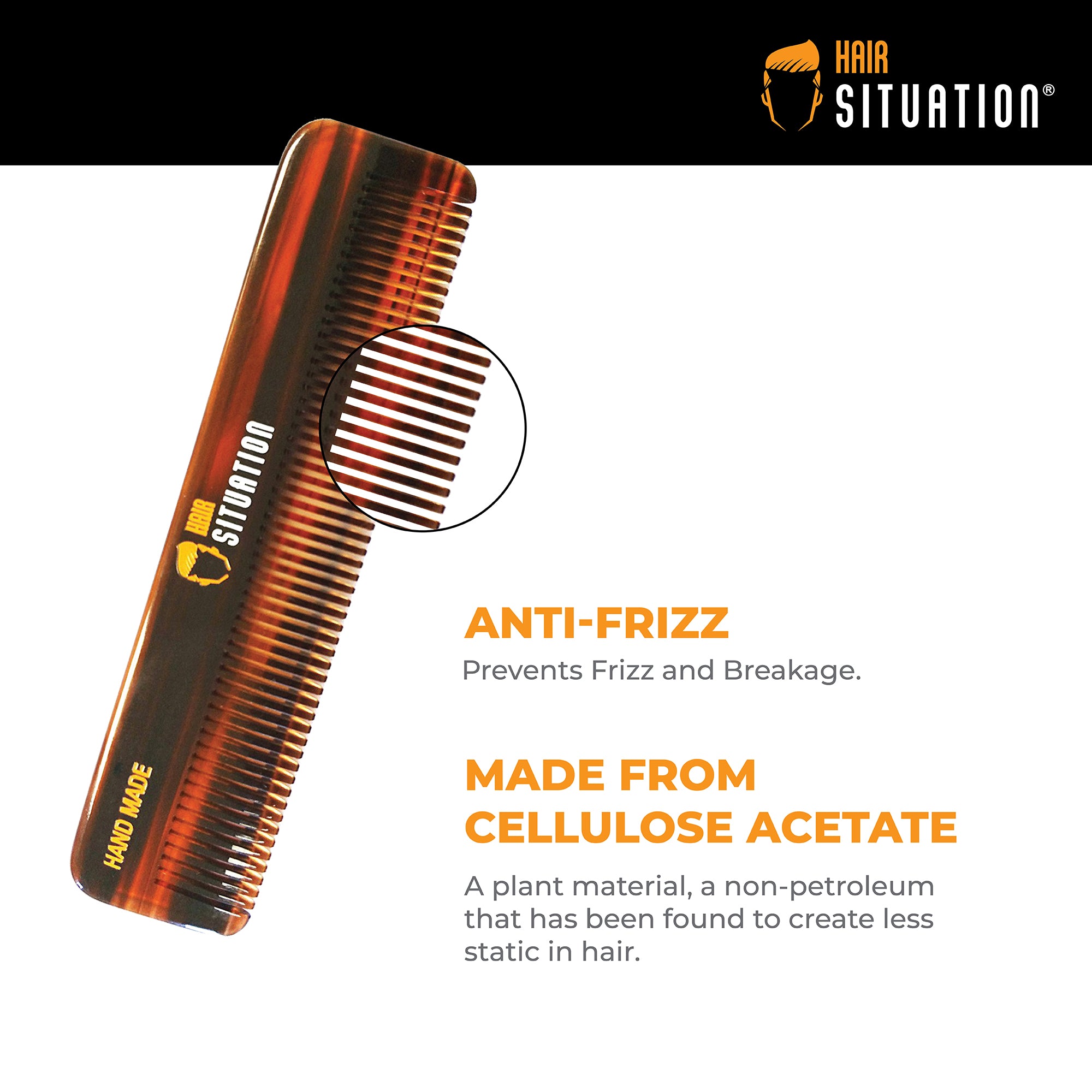 Hair Situation pocket size comb 4 inches ideal for coarse and fine hair on the go grooming