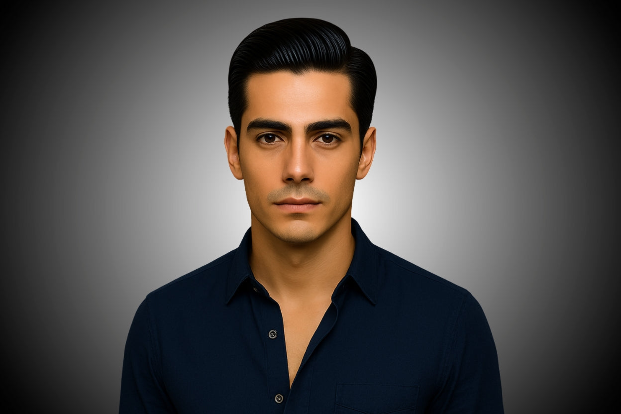 Hair Situation wet look collection showing men's hair styling gel for high shine wet look finish