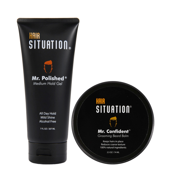 Mr. Polished Hair Gel and Mr. Confident Beard Balm