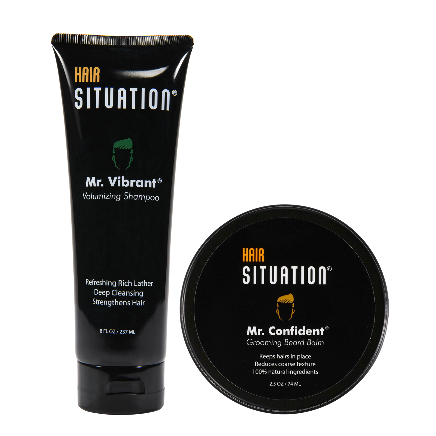 Mr. Vibrant Volumizing Shampoo and Mr. Confident Beard Balm - HS