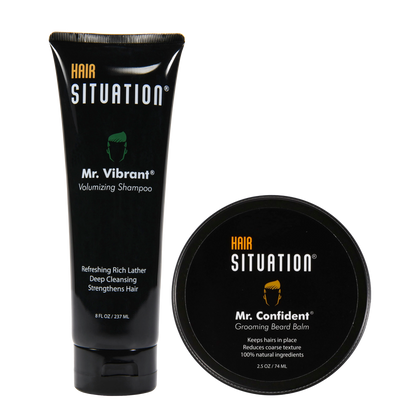 Mr. Vibrant Volumizing Shampoo and Mr. Confident Beard Balm - HS