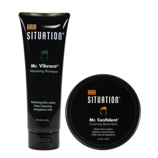 Mr. Vibrant Volumizing Shampoo and Mr. Confident Beard Balm - HS