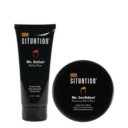 Mr. Active Hair Gel & Mr. Confident Beard Balm Grooming Pack - HS