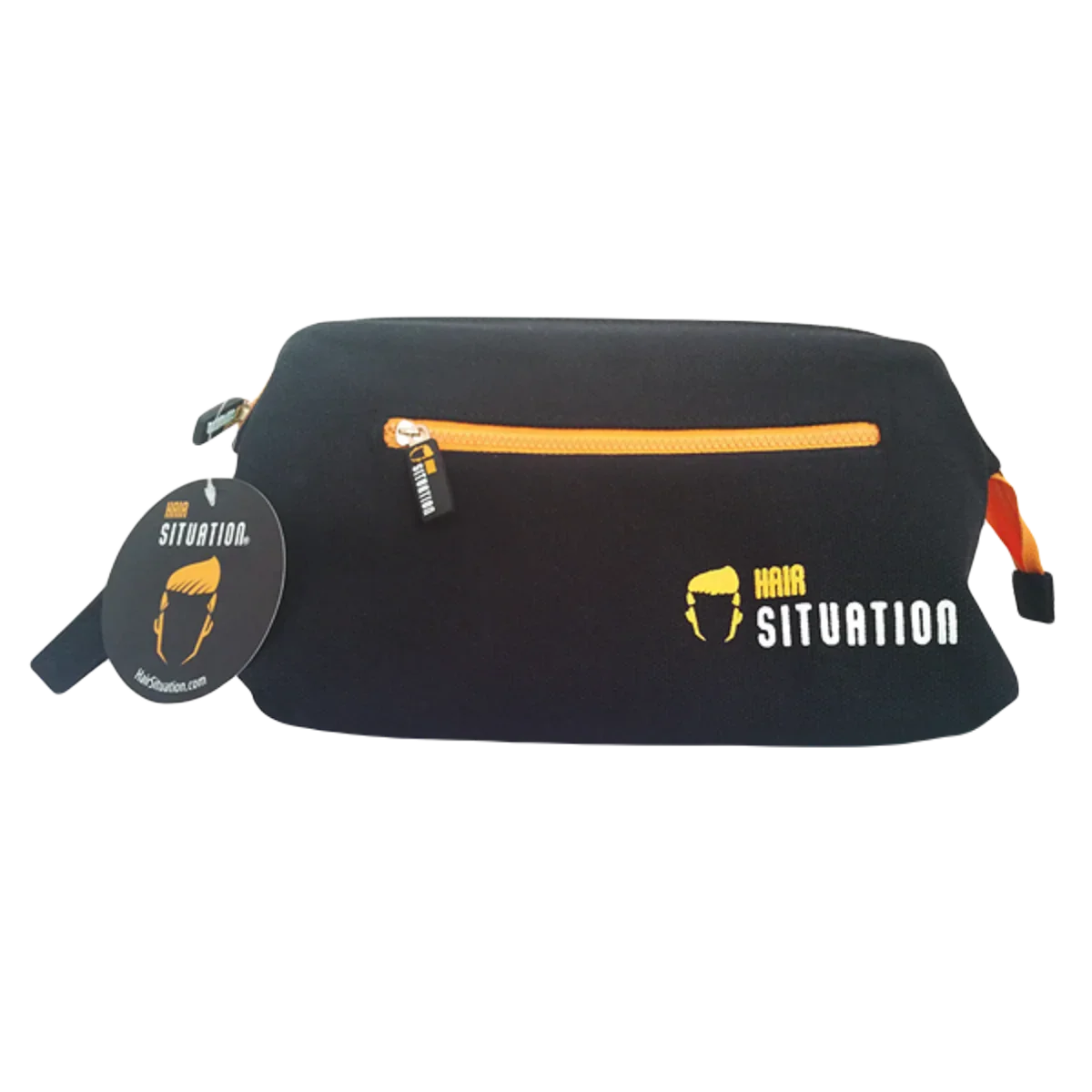 Black grooming toiletry bag