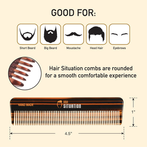 Hair Situation Mr. Confident Beard Balm and Hand Made Pocket Comb