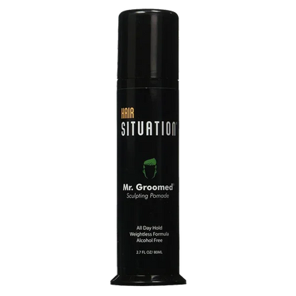 Men's black Mr. Groomed sculpting pomade bottle