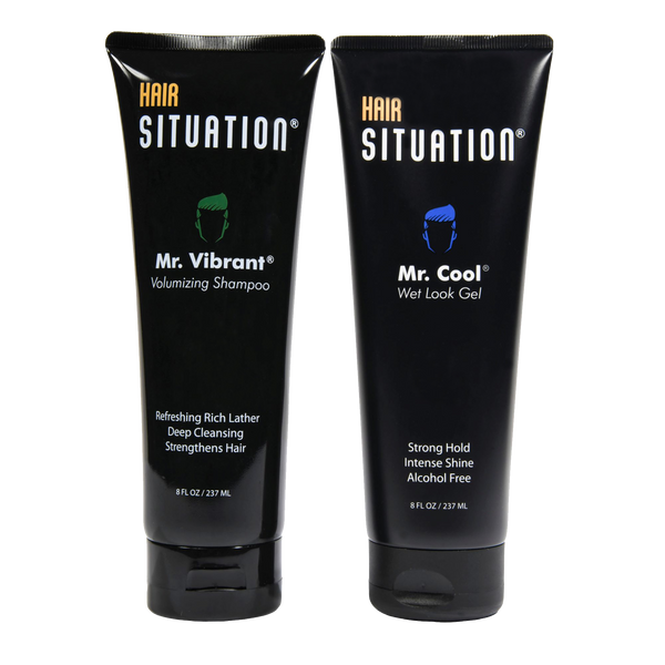 Mr. Vibrant Volumizing Shampoo & Mr. Cool Wet Look Gel