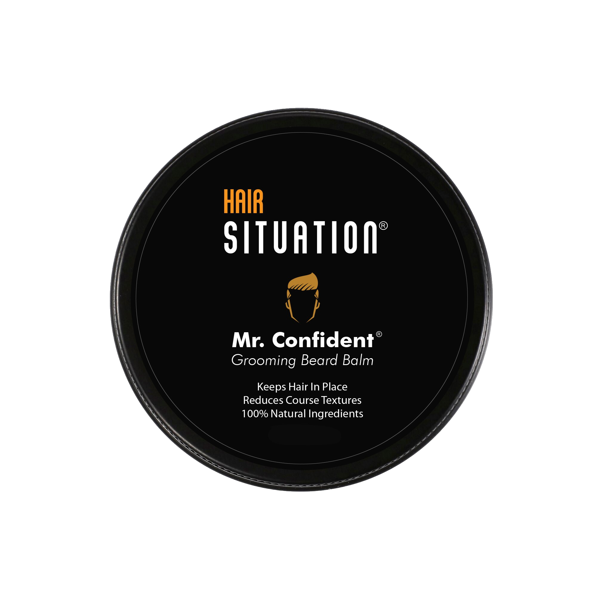 Mr. Confident natural beard balm for men by Hair Situation - all natural ingredients jar