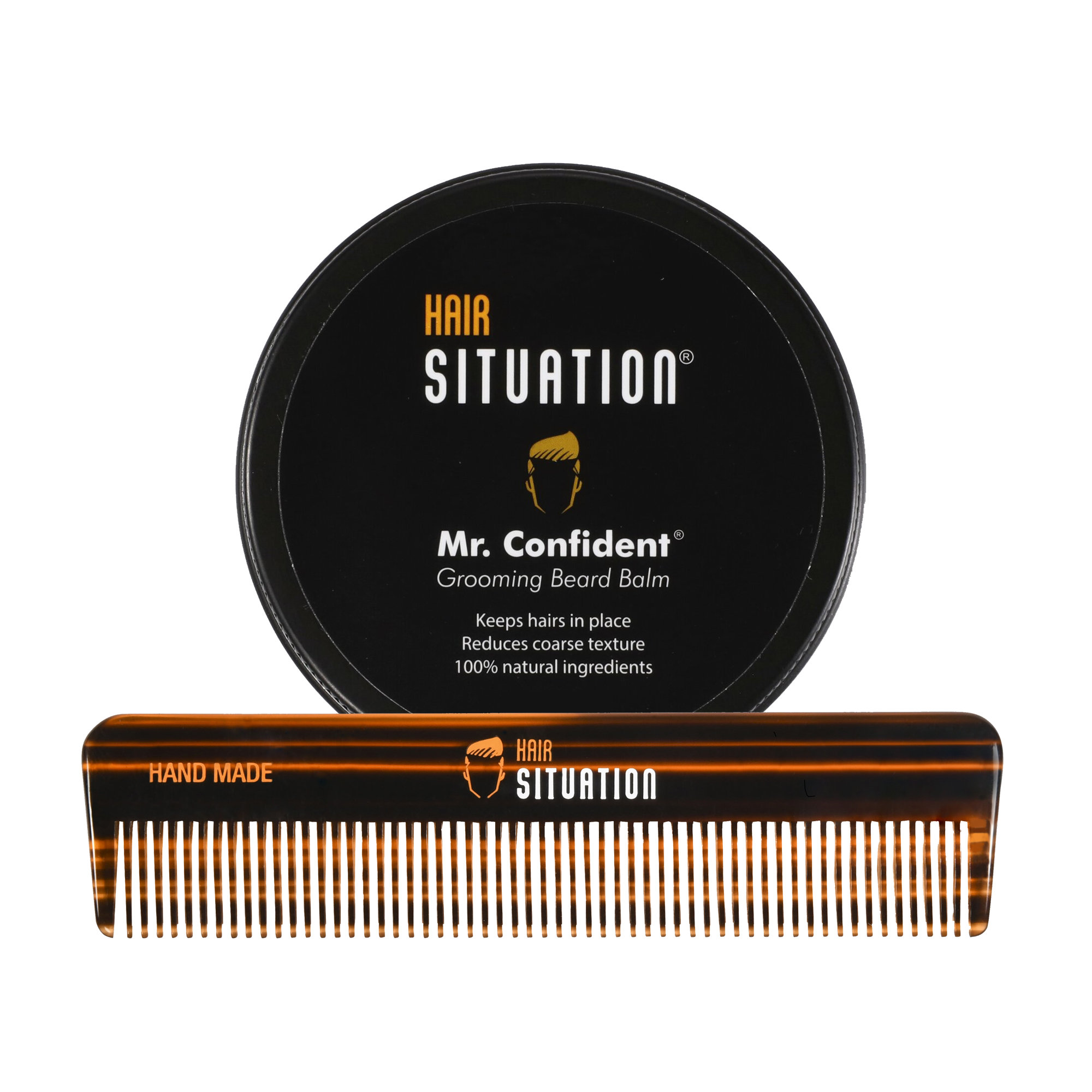 Hair Situation beard balm shampoo and toiletry bag set - Mr. Confident beard balm Mr. Vibrant shampoo travel bag bundle
