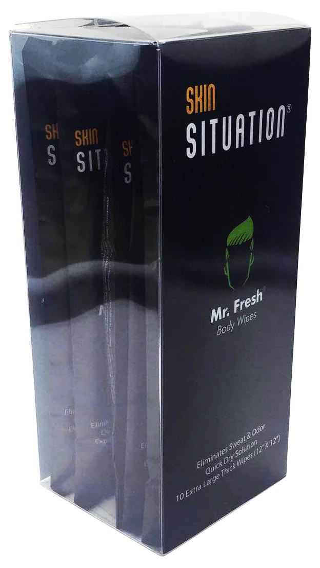 Mr. Fresh body wipes box for men