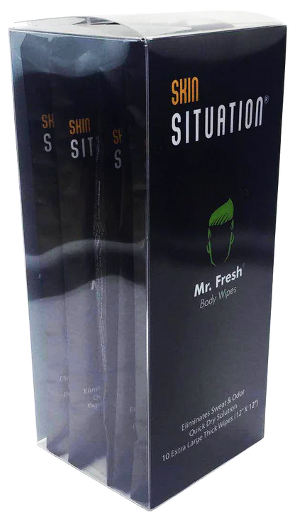 Mr. Fresh body wipes box for men
