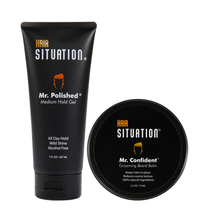 Mr. Polished Hair Gel and Mr. Confident Beard Balm - HS