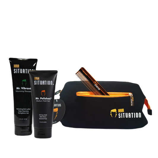 vibrant hair with mr. polished gel and mr. vibrant shampoo