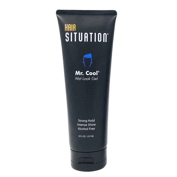 Mr. Cool wet look hair gel for men by Hair Situation - strong hold high shine tube